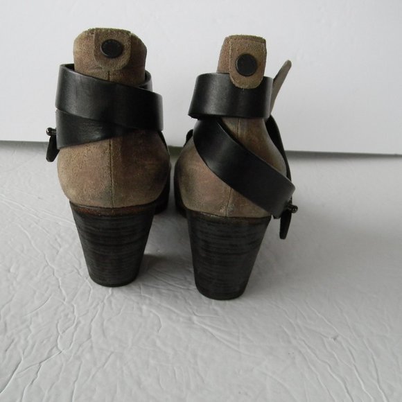 RAG & BONE HARROW LEATHER TAN BROWN ANKLE BOOTS SZ 37.5 - Picture 4 of 6